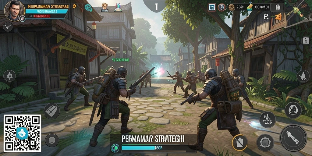 Tampilan gameplay menarik dari 8QR dengan strategi mendebarkan.
