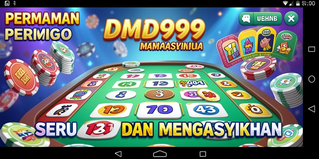 Gameplay seru DMD999 dengan berbagai angka Bingo.