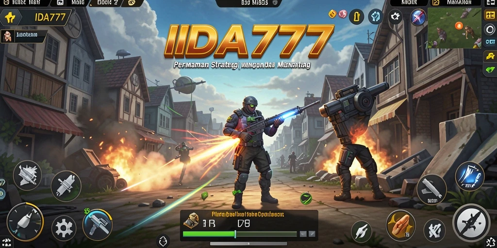 Tangkapan layar gameplay strategis IDA777 dengan pertempuran mendebarkan