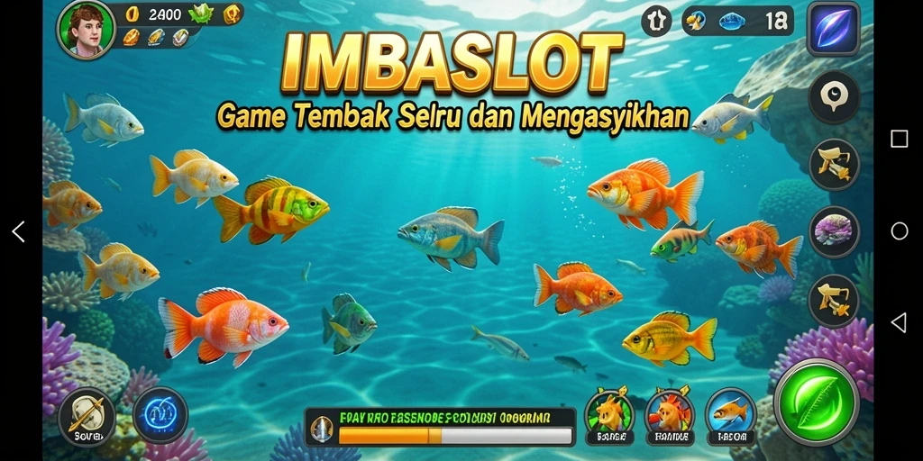 Screenshot utama menampilkan aksi mendebarkan dalam Tembak Ikan.