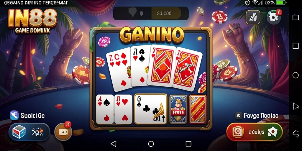 Tampilan gameplay Domino yang menarik dan interaktif di IN88.