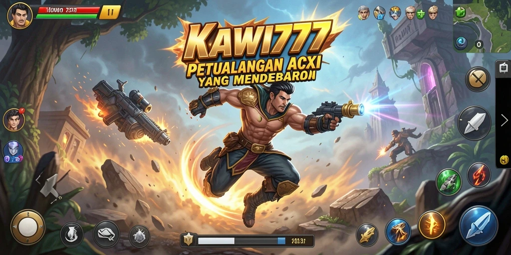 Tampilan gameplay KAWI777 yang mendebarkan dan penuh aksi.