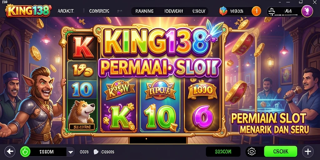 Tampilan gameplay KING138 dengan mesin slot yang menarik dan fitur bonus.