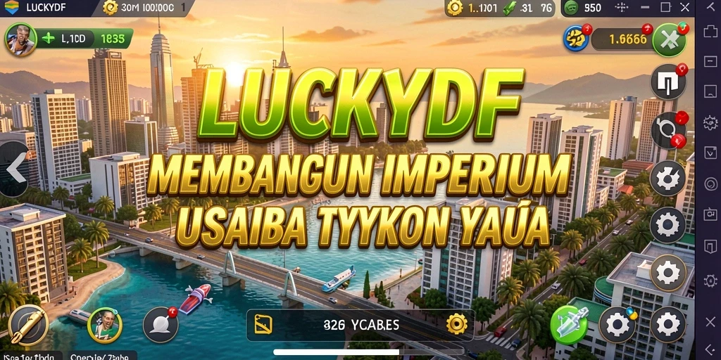 Tangkapan layar gameplay <strong>LUCKYDF</strong> menunjukkan pengelolaan bisnis yang dinamis.