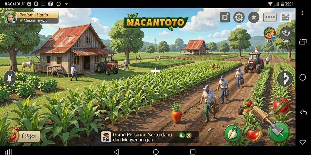 Tampilan gameplay FARM di MACANTOTO, pertanian yang mengasyikkan.