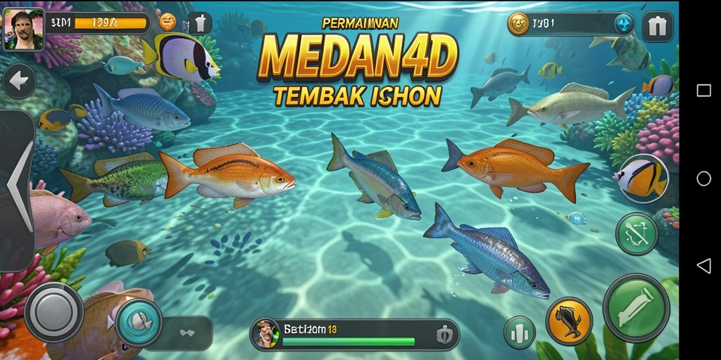 Tangkapan layar gameplay <strong>MEDAN4D</strong> saat menangkap ikan yang cepat.