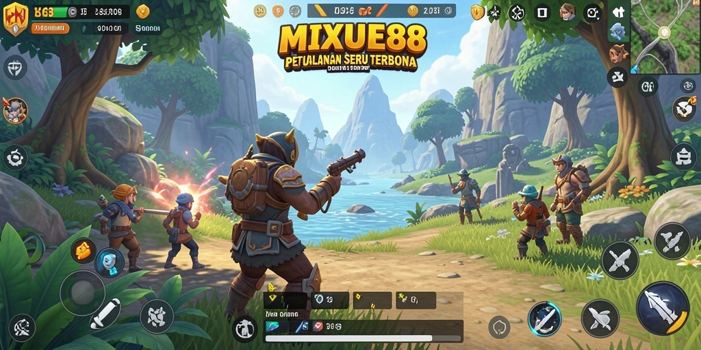 Tampilan gameplay menarik dalam dunia terbuka MIXUE88.