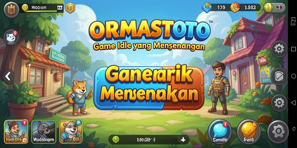 Screenshot gameplay ORMASTOTO menampilkan karakter yang sedang bekerja.