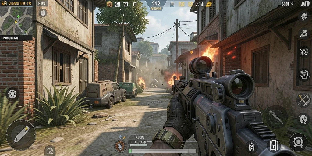 Tampilan gameplay P200M dengan aksi TPS yang mendebarkan.