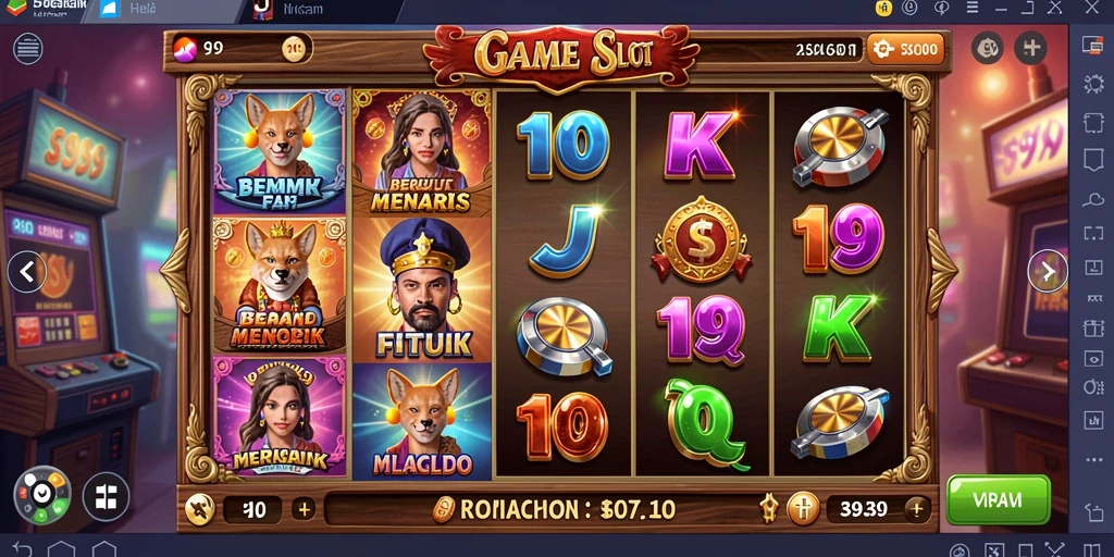 Tampilan visual gameplay yang menarik dari S9S9 dengan desain slot yang dinamis.
