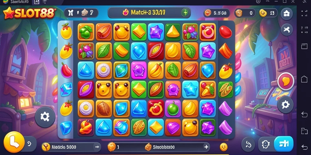 Tampilan menarik dengan gameplay Match-3 yang seru.