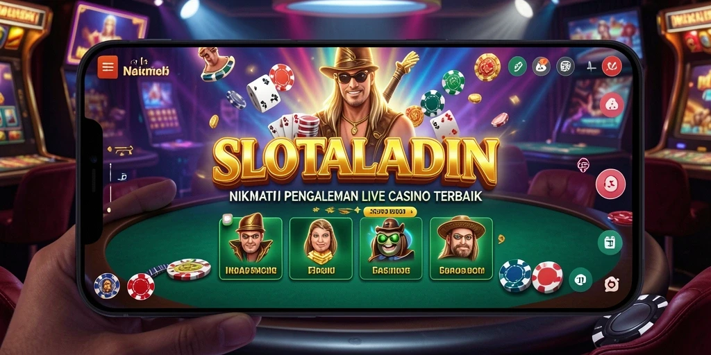 Gameplay Live Casino SLOTALADIN yang mendebarkan dan interaktif.