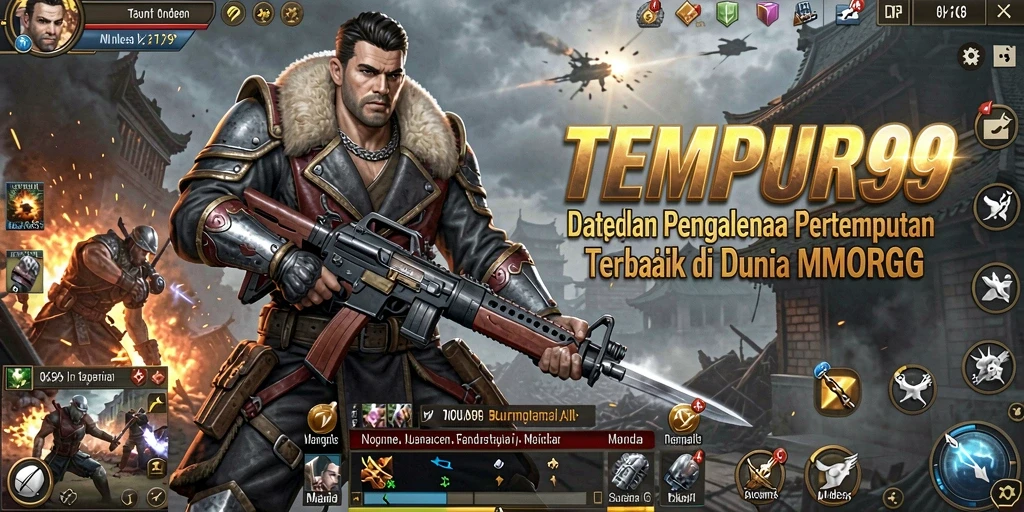 Screenshot gameplay TEMPUR99 yang menunjukkan aksi pertempuran mendebarkan.