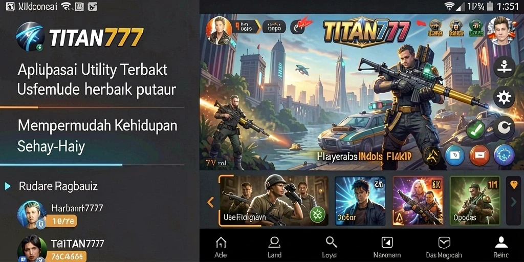 Screenshot gameplay TITAN777 yang menunjukkan fitur pengingat dan pengaturan tugas.