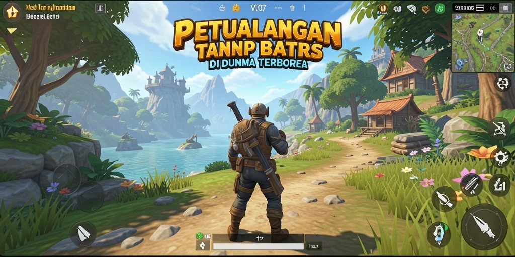 Gameplay V07 yang menakjubkan di dunia terbuka yang luas.