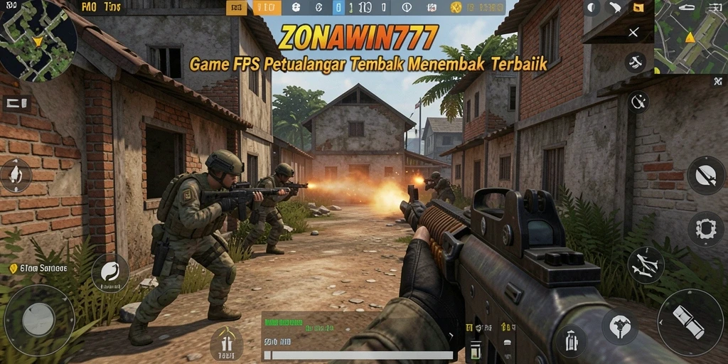 Gameplay ZONAWIN777 yang menegangkan dengan aksi tembak-menembak.